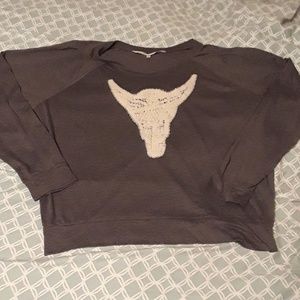 Longhorn crochet lace thin sweater L!